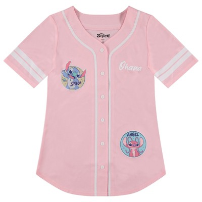 Ladies Lilo and Stitch Shirt - Ladies Classic Lilo and Stitch Baseball Jersey - Disney Lilo and Stitch Mesh Jersey