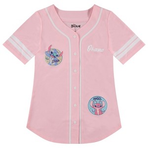 Ladies Lilo and Stitch Shirt - Ladies Classic Lilo and Stitch Baseball Jersey - Disney Lilo and Stitch Mesh Jersey - 1 of 4