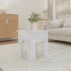 vidaXL Coffee Table White Engineered Wood 21.7 in x 21.7 in x 16.5 in - 3 of 4