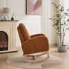 VASIP  27" Modern  Rocking Chair, Accent Armchair with Rubber Wood Legs,High Back  and Side Pocket,for Living Room,Bedroom,Mustard - 4 of 4