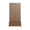 PexFix 72 in. H x 35 in. W Brown Metal Rectangle Wall Planter Box with Trellis for Climbing Plants - 3 of 4