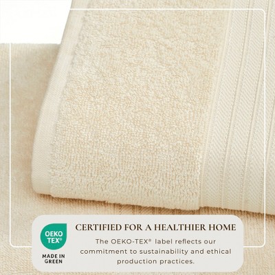Ivory Midweight Cotton Quick-Dry Bath Towel Set (Pack of 4)