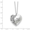 Black Bow Jewelry Rhodium Plated Sterling Silver Bless Your Heart Necklace, 18 Inch - 2 of 4