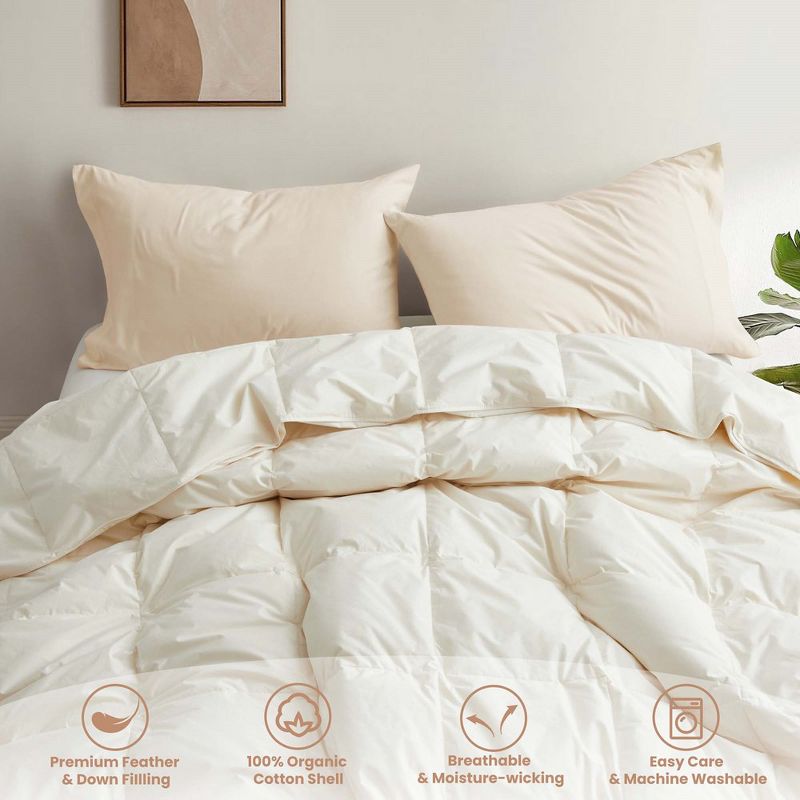 Peace Nest Lightweight Organic Cotton Down Comforter Duvet Insert, 2 of 9