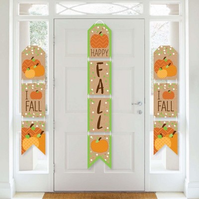 Big Dot of Happiness Pumpkin Patch - Hanging Vertical Paper Door Banners - Fall Halloween Thanksgiving Party Wall Decoration Kit - Indoor Door Decor