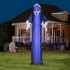 Gemmy Lightshow Airblown Inflatable ShortCircuit Frightened Ghost w/ Black Overlay Giant (Blue) , 12 ft Tall - 2 of 2