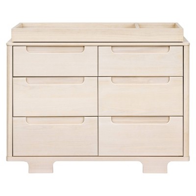 Washed Natural Pine 6-Drawer Scandinavian Dresser