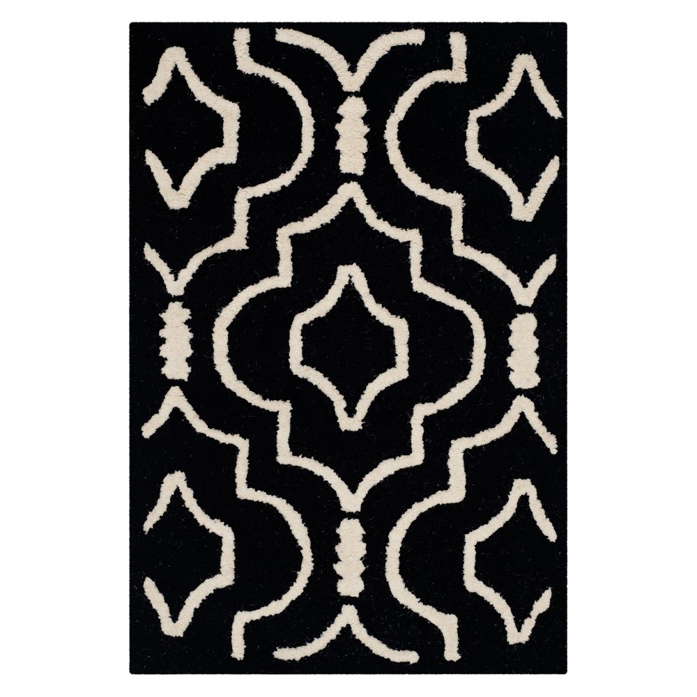 Tahla Accent Rug - Black / Ivory ( 3'x5' ) - Safavieh