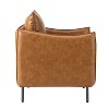 Set of 2 Felix Upholstery Livingroom Vegan Leather Armchair with Metal Legs | KARAT HOME - 3 of 4