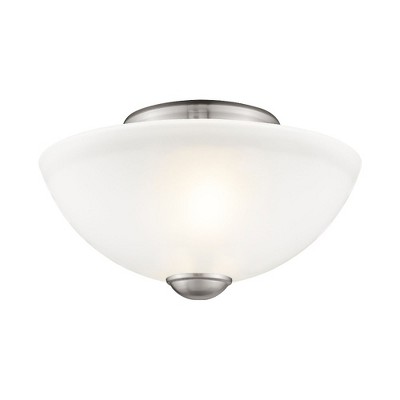 Somerset Sleek Brushed Nickel LED Bowl Flush Mount Light