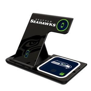 Keyscaper Seattle Seahawks Monocolor Tilt 15-Watt 3 in 1 Charging Station - 1 of 4