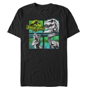 Men's Jurassic World T. Rex and Velociraptors T-Shirt - 1 of 4
