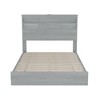 Queen Size Wooden Platform Bed with Storage Headboard and USB Charging Ports - 3 of 4