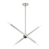 Livex Lighting Monaco 4 - Light Chandelier in  Brushed Nickel/Black Chrome - 4 of 4