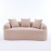 NicBex Modern Chenille Upholstered Curved Loveseat Sofa Couch with 3 Pillows,2-Seater Futon Couch Sofa for Living Room,Bedroom - 3 of 4