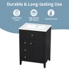 24" Bathroom Vanity with Sink Combo Set, Bathroom Storage Cabinet with 3 Drawers and a Tip-Out Drawer - 4 of 4