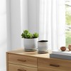 Stone Ceramic Saucer Planters for Modern Indoor Home Decor, Set of 2 - 2 of 4