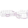 vidaXL Sofa Set with Cushions Couch Armchair for Living Room 2 Piece Velvet - 4 of 4
