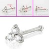 Jewelry Avalanche 22G 14K Gold 3-stone 0.03ctw Moissanite Ball-end Nose Stud - 4 of 4