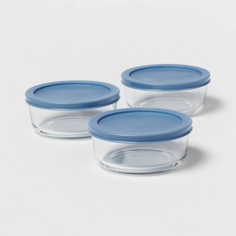 Superior Glass Round Kitchen Storage Containers - 6 Pc Set