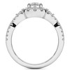 Pompeii3 1 1/2Ct Diamond Engagement Ring Halo Twist Band 14k Gold Lab Created - 3 of 4