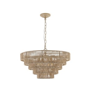XINGHANZHENXUAN 20-in Modern Chandelier, Elegant Hanging Light Fixture for Living Room, Dining Room, Bedroom (No Bulbs) - 1 of 4