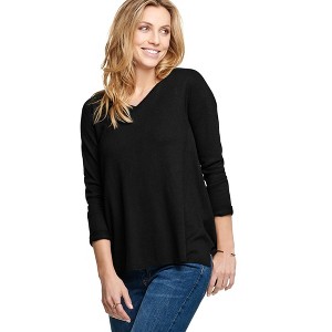 ellos Women's Plus Size Pleat Back Sweater - 1 of 4