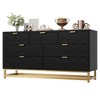7-Drawer Dresser for Bedroom – 53.5” Wide Modern Chest with Golden Metal Handles & Legs, Large Organizer - 4 of 4