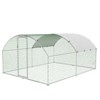 Large Metal Chicken Coop, Walk-in Poultry Cage with Cover, Dome Roof Hen House with Security Lock, Chicken Run for Backyard, 9.8' x 6.5' x 6.5' - 3 of 4