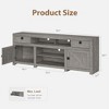 Farmhouse TV Stand for 75/80 Inch TVs, Long Entertainment Center with 4 Storage Drawers & 3 Open Shelf - 2 of 4