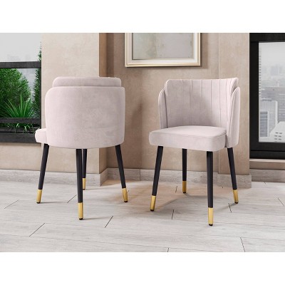 Zephyr Velvet Dining Chair - Manhattan Comfort