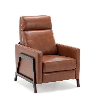 NicBex Leather Accent Chair,Upholstered Living Room Chair with High Backrest,Mid-Century Armchair,Push-Back Accent Chairs for Living Room