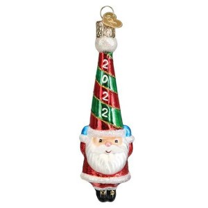 Old World Christmas 5.0 Inch 2022 Happy Santa Dated Tall Hat Tree Ornaments - 1 of 3