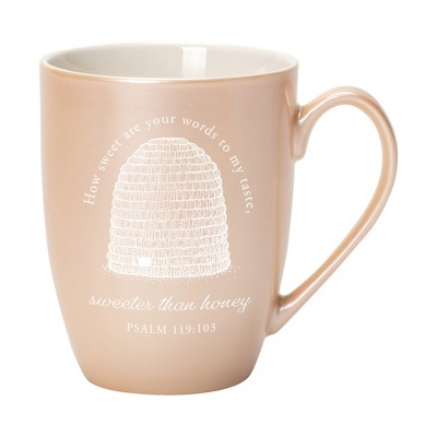 Elanze Designs How Sweet Are Your Words To My Taste Sweeter Than Honey Precious Pearl 10 ounce New Bone China Coffee Cup Mug