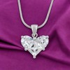 Slickblue Timeless Romantic Heart Pendant with 4ct CZ, Rhodium-Plated, Perfect Anniversary Gift - 2 of 3