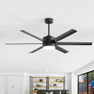 Airsurfer Ceiling Fan with Light, Modern 60 inch Ceiling Fan with Light and Remote,Reversible  Quiet DC Motor,3 Colors LED Light,Timer,Fan for Bedroom - 1 of 4