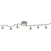 Pro Track Heavy Duty Axel 6-Head LED Ceiling Track Light Fixture Kit Swing Arm GU10 Silver Brushed Nickel Finish Metal Modern Kitchen 72" Wide - 4 of 4