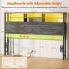 Aheaplus Storage Headboard with Power Outlets & Led Lights, Height Adjustable, Reversible Headboard - 3 of 4