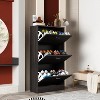 FUFU&GAGA 3 Shelves Modern Shoe Cabinet Entryway Minimalist Design Shoe Racks - 4 of 4