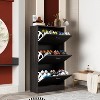 FUFU&GAGA 3 Shelves Modern Shoe Cabinet Entryway Minimalist Design Shoe Racks - image 4 of 4