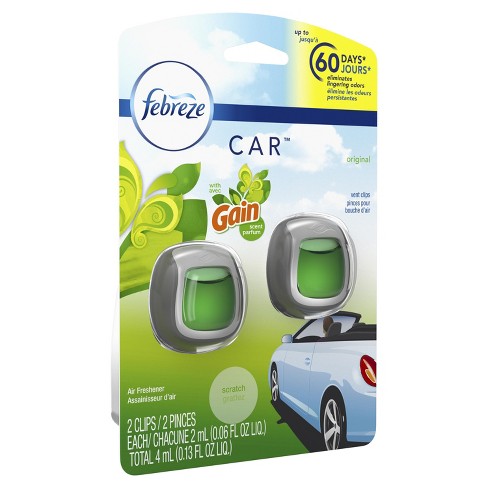 Febreze Car Air Freshener Gain Original 2ct : Target