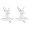 Northlight Set of 2 White Reindeer Head Christmas Stocking Holders 5.75" - 3 of 4