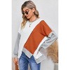 I AM A FASHION JUNKY Khaki Colorblock Stitching Irregular Hem Long Sleeve Top - 3 of 4