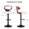 MOONMISS Bar Stools Set of 2 adjustable height and 360 Degree Swivel with Footrest for Bar, Kitchen, Dining Room - 2 of 4