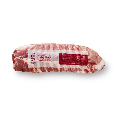 Baby Back Pork Ribs - 2.015-2.726 lbs - price per lb - Good & Gather™