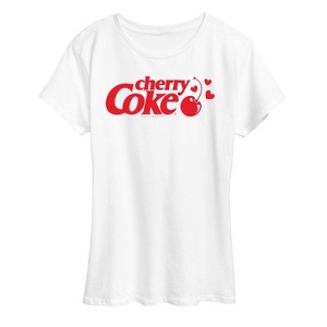 Women's - Coca-Cola - Cherry Coke Heart Cherry Short Sleeve Graphic T-Shirt - 1 of 4