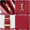 Generic Shoulder Bags for Women Burgundy Purse Trendy Small Handbag Faux Leather Shoulder Purse - 4 of 4
