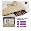 Dresser with 4 Drawers ,Fabric Storage Tower, Organizer Unit for Living Room, Hallway, Closets,Sturdy Steel Frame, Wooden Top - 3 of 4