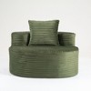 CAVINAS Comfy Corduroy Sofa with 1 Seater,Modern Moon Bay Sofa with A Removable Pillow,Compressed Sofa Couch for Living Room Furniture - 4 of 4