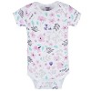 Onesies Brand Baby Girls' Short Sleeve Onesies® Bodysuits - Rainbow Floral - 12 Months - 8-Pack - 3 of 4